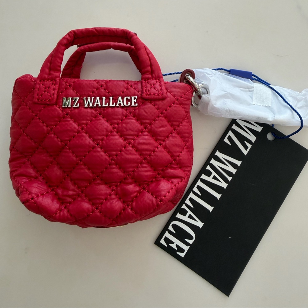 MZ Wallace Apple Quilted Mini Bag Charm